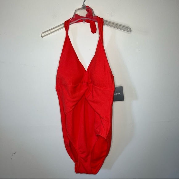 Ellen Tracy Bathing Suit Orange One Piece Size 10 NWT - Picture 7 of 7